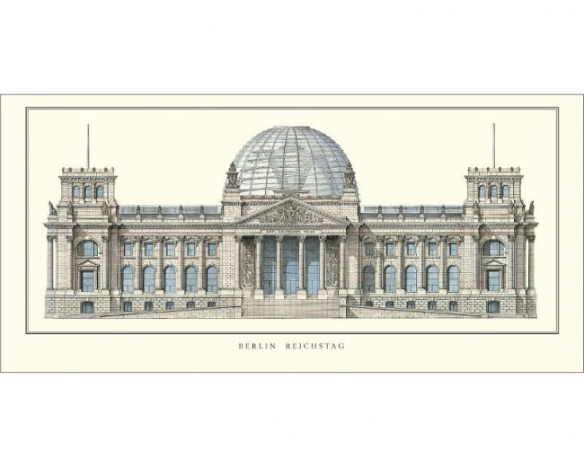 Poster "Das umgebaute Reichstagsgebäude", groß