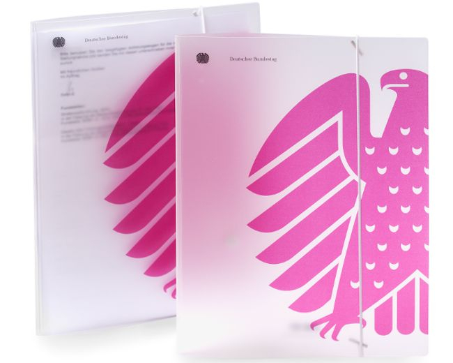 Kunststoff-Mappe "Adler pink"