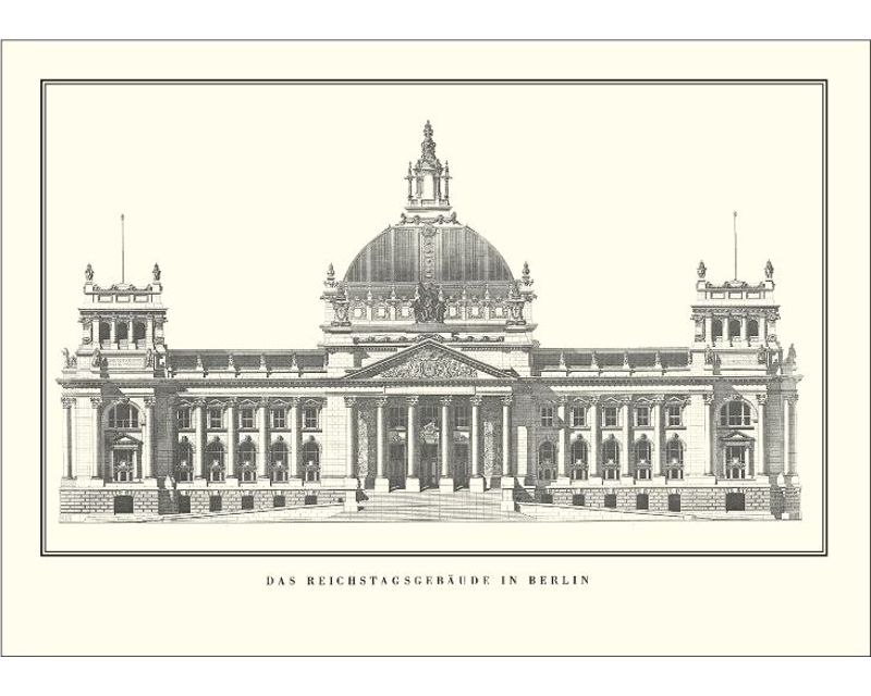 Postcard "The old Reichstag building"